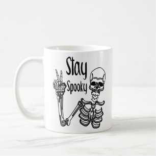 Bleibe Spooky Skeleton Peace Sign Hängematten Frau Kaffeetasse