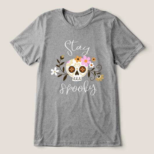 Bleibe Spooky Tri-Blend Shirt (Design Vorderseite)