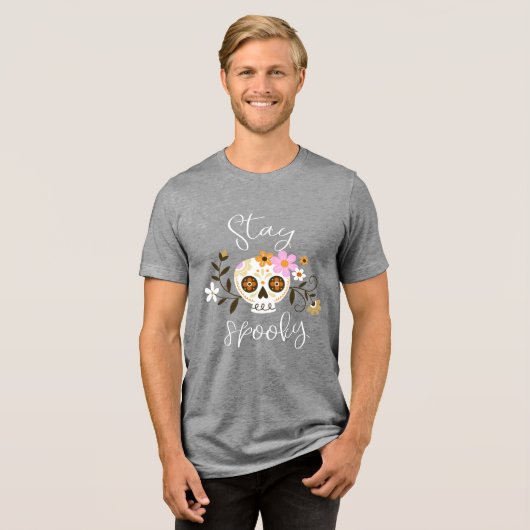 Bleibe Spooky Tri-Blend Shirt (Vorderseite voll)