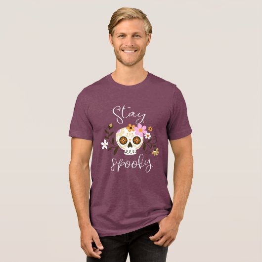 Bleibe Spooky Tri-Blend Shirt (Vorderseite voll)