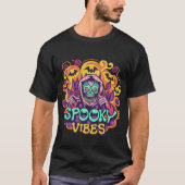 Bleibe Spooky Vibes - Groovy Ghost T-Shirt (Vorderseite)
