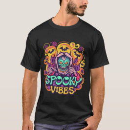 Bleibe Spooky Vibes - Groovy Ghost T-Shirt