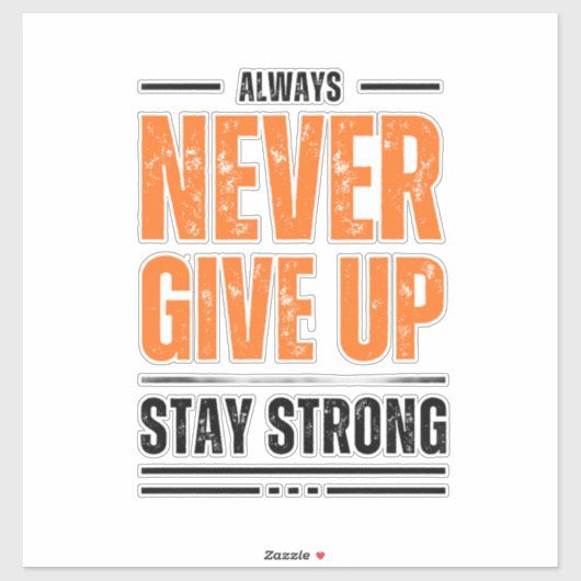 bleibe stark aufkleber (Blatt)