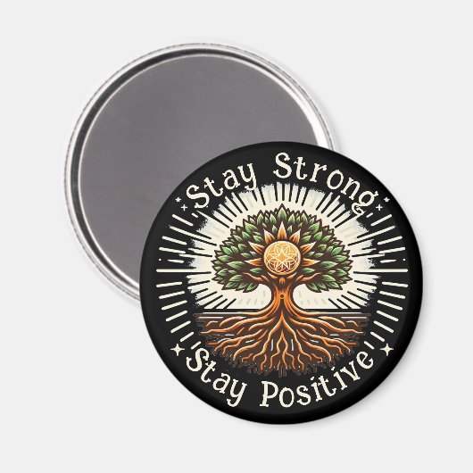 Bleibe stark, Bleibe positiv Magnet (Vorderseite/Rückseite)