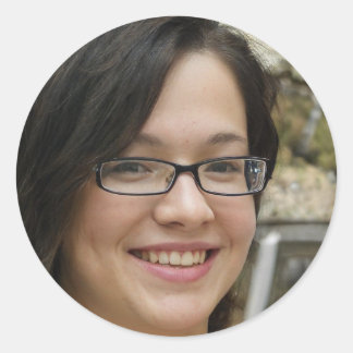 Bleibe stark, Bleibe positiv Runder Aufkleber