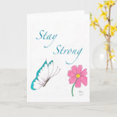 "Bleibe stark" geklappte Grußkarte Karte (Gelbe Blume)