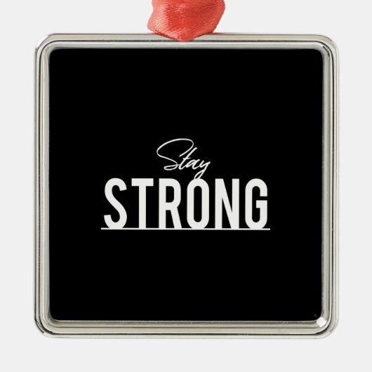 bleibe stark ornament aus metall (Vorne)