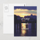 Bleibe stark und glänzend postkarte (Vorne/Hinten)