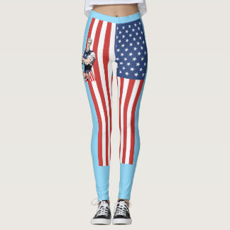 Bleibe starke Amerika-Leggings Leggings