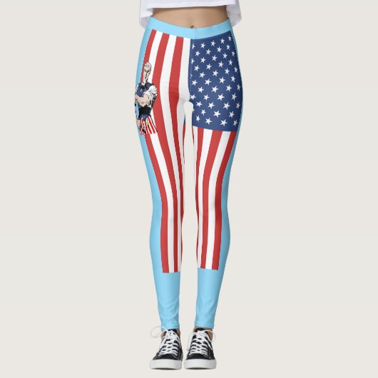 Bleibe starke Amerika-Leggings Leggings (Vorderseite)