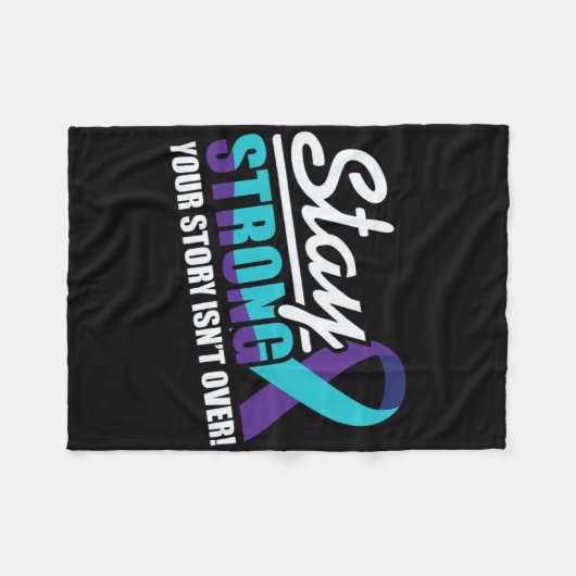 Bleibe starke Selbstmordbewusstsein psychische Ges Fleecedecke (Vorderseite (Horizontal))