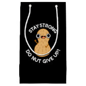 Bleibe Starkes nicht aufgeben Erdnuss Puck Dark BG Kleine Geschenktüte (Vorderseite)