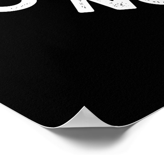 Bleibe Starkes nicht aufgeben Erdnuss Puck Dark BG Poster (Ecke)