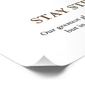 Bleibe Strong Bald Eagle Motivierend Artwork Fotodruck (Ecke)