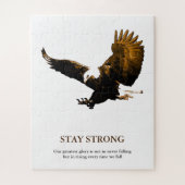 Bleibe Strong Bald Eagle Motivierend Artwork Puzzle (Vertikal)