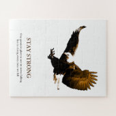 Bleibe Strong Bald Eagle Motivierend Artwork Puzzle (Horizontal)