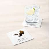 Bleibe Strong Bald Eagle Motivierend Artwork Rechteckiger Pappuntersetzer (Vor Ort)