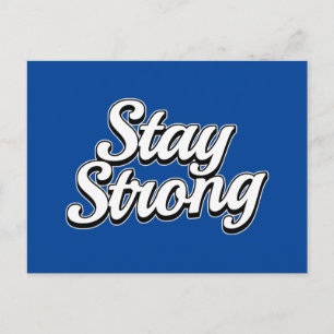 Bleibe Strong Blue Postkarte