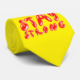 BLEIBE STRONG motivierend Graffiti-Stil Krawatte
