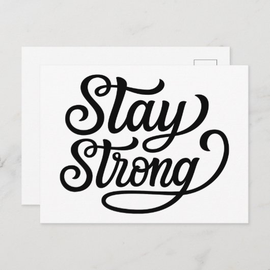 Bleibe Strong Postkarte (Vorne/Hinten)
