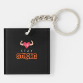 Bleibe Strong Schlüsselanhänger (Rückseite)