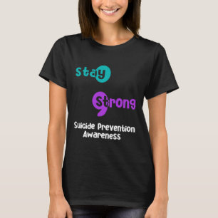 Bleibe Strong Suicide Prevention Awareness Semicol T-Shirt