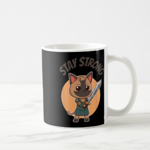 Bleibe Strong Warrior Cat Kaffeetasse