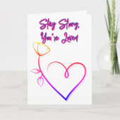 Bleibe Strong You're Loved Minimalistisch Get Well Karte (Vorderseite)