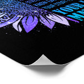 Bleibe Suizidprävention Bewusstsein Positives Moti Poster (Ecke)