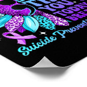 Bleibe Sunflower Suicide Prevention Awareness Week Poster (Ecke)