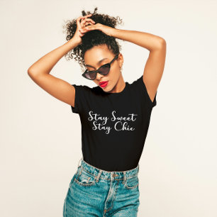 "Bleibe Sweet Bleibe Chic" Feminine T-Shirt