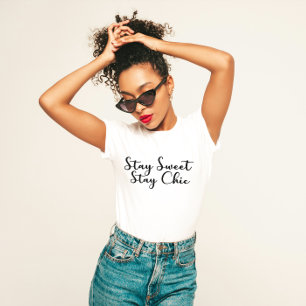 "Bleibe Sweet Bleibe Chic" Feminine T-Shirt