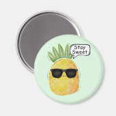 Bleibe Sweet Pineapa Cartoon Spaß Magnet (Vorderseite/Rückseite)