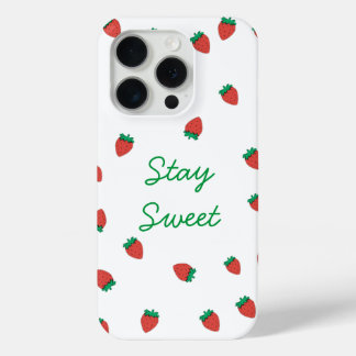 "Bleibe Sweet: Strawberry Delight iPhone 15 Pro Ca Case-Mate iPhone Hülle