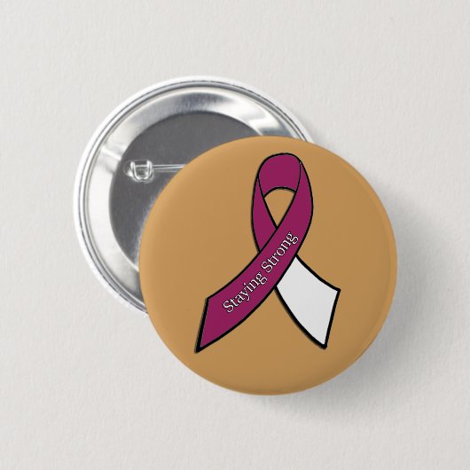 Bleibe Taste für starken Krebs, Neck und Kopfkrebs Button (Vorne & Hinten)