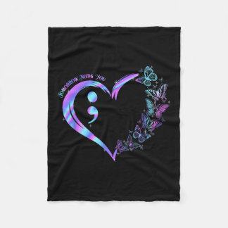 Bleibe Tomorrow braucht Suizidprävention Awarene Fleecedecke