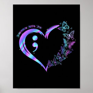 Bleibe Tomorrow braucht Suizidprävention Awarene Poster