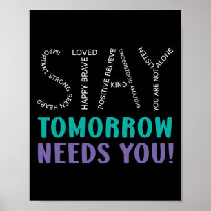 Bleibe Tomorrow braucht Suizidprävention Awarene Poster