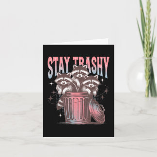 Bleibe Trashy Spaß Raccoon Retro Themed Raccoon Me Karte