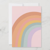 Bleibe Trippy Little Hippie Groovy Rainbow Birthda Einladung (Rückseite)