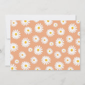 Bleibe Trippy Little Hippie Retro Daisy Birthday I Einladung (Rückseite)