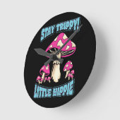 Bleibe Trippy! Little Hippie Runde Wanduhr (Winkel)