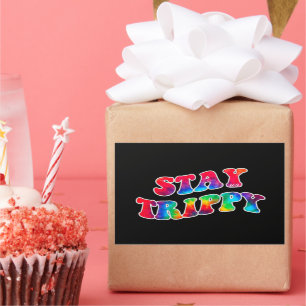 BLEIBE TRIPPY motivierend und inspirierend Rechteckiger Aufkleber