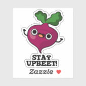 Bleibe Upbeet Funny Veggie Beet Pun Aufkleber (Blatt)