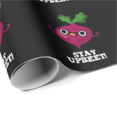 Bleibe Upbeet Funny Veggie Beet Pun Dark BG Geschenkpapier (Rolleneckpunkt)