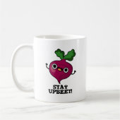 Bleibe Upbeet Funny Veggie Beet Pun Kaffeetasse (Links)