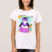 Bleibe (Urlaub) Pinguin T - SHIRT (Vorderseite)