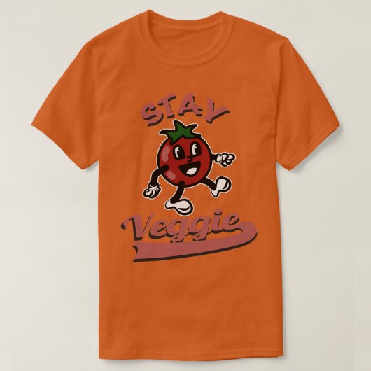 Bleibe Veggie Tomato Retro to T-Shirt (Design vorne)