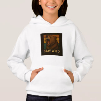 Bleibe Vintager Tiergrafik für die Natur Lover Hoodie