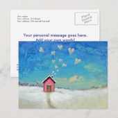 Bleibe Warm - Kabine der Liebe - Ihre Worte Postkarte (Vorne/Hinten)